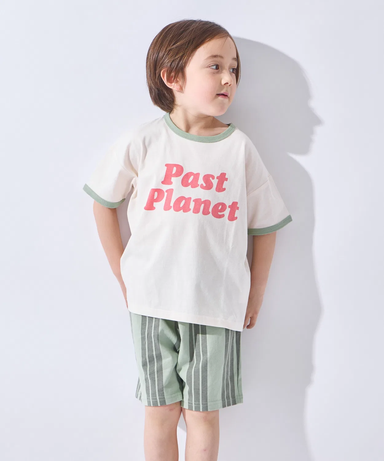 Детский комплект из футболки и шорт с принтом, Ever Closet, Green — фото 2