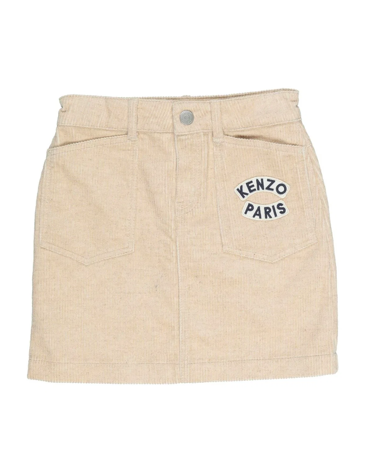 Детская юбка для девочек вельветовая Kenzo Kids, бежевый