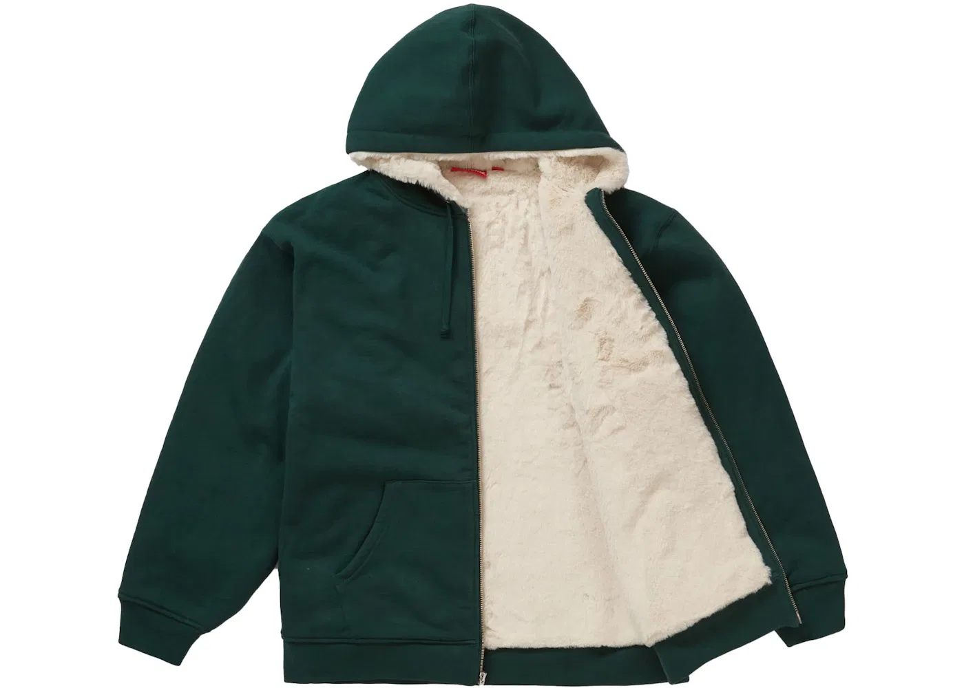 Мужской свитшот с капюшоном на молнии Supreme, Dark Green — фото 2