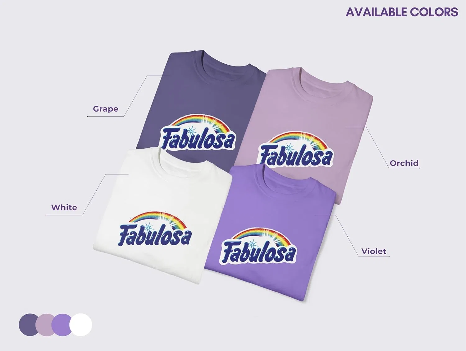 Женская футболка с принтом Fabulosa Comfort Colors, Orchid — фото 4