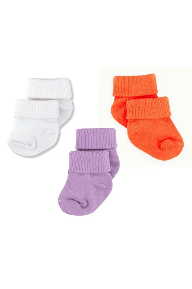 Детский комплект носков из бамбука с принтом New Year's Eve Glam Novibaby, Purple Orange — фото 3