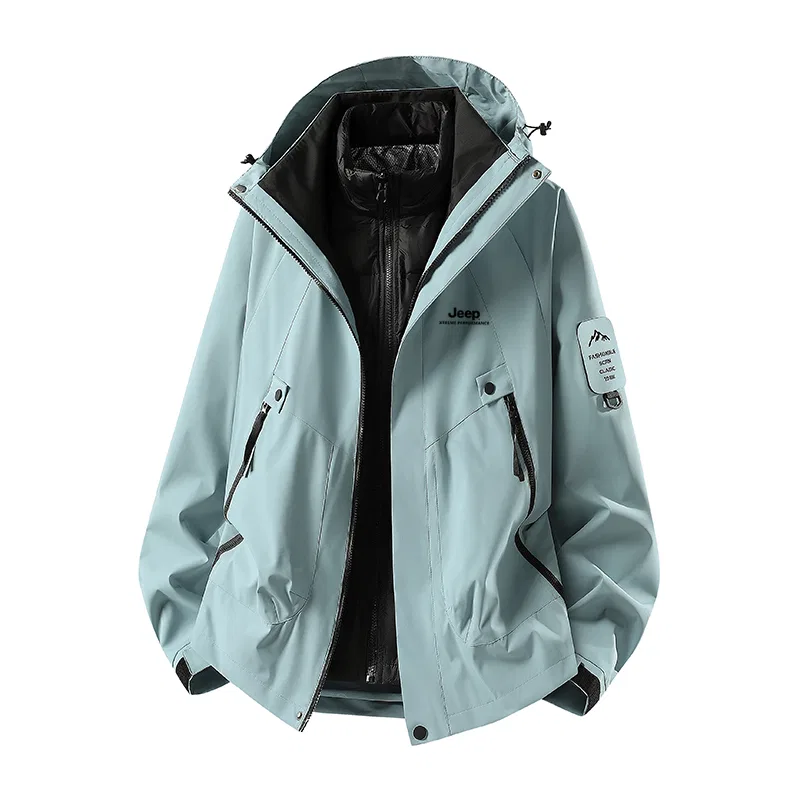 Детская куртка с капюшоном, съемная, модель Other, Jeep, Blue Gray