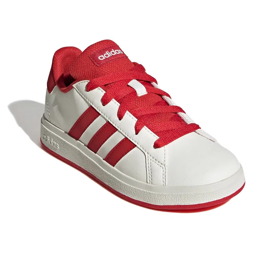 Детские кроссовки для девочек с закрытой шнуровкой Grand Court Lifestyle Tennis Lace-Up Adidas, White — фото 4
