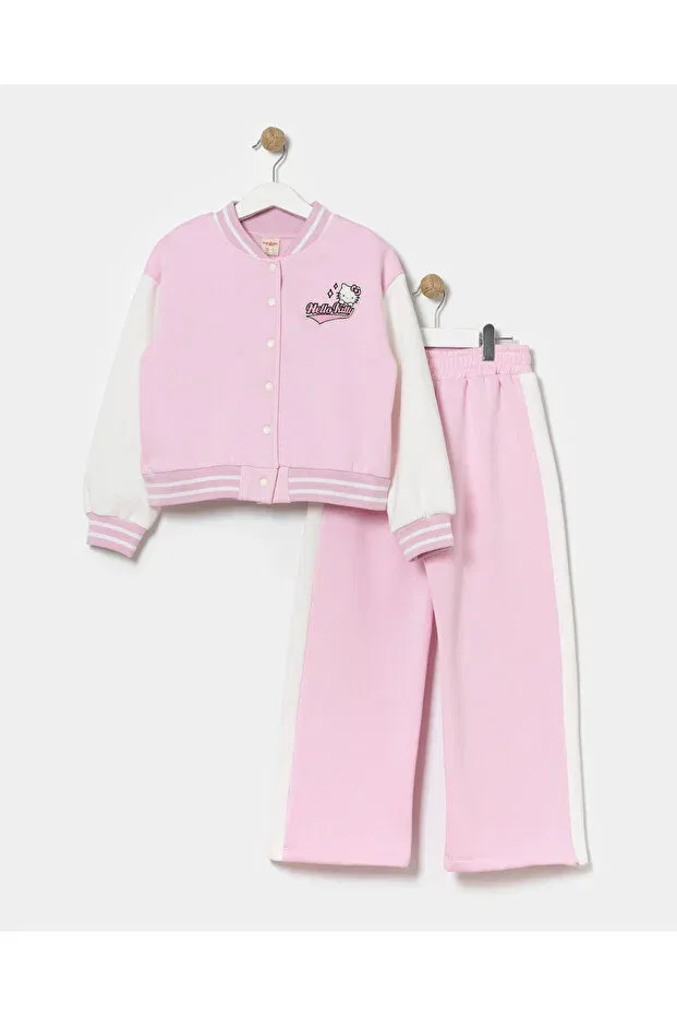 Детский комплект для девочек с принтом Hello Kitty College Jacket Momercy, Pink
