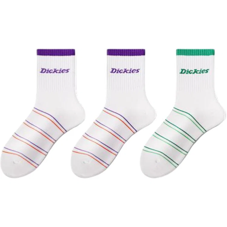 Детские носки до середины икры с принтом Dickies, 3 пары, Purple Purple Green