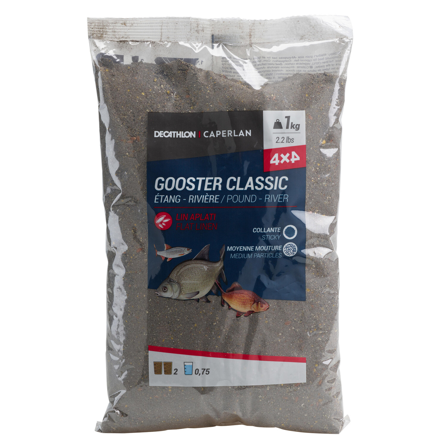 

Кормовая добавка Gooster Classic All Fish 4×4 черная 1 кг CAPERLAN