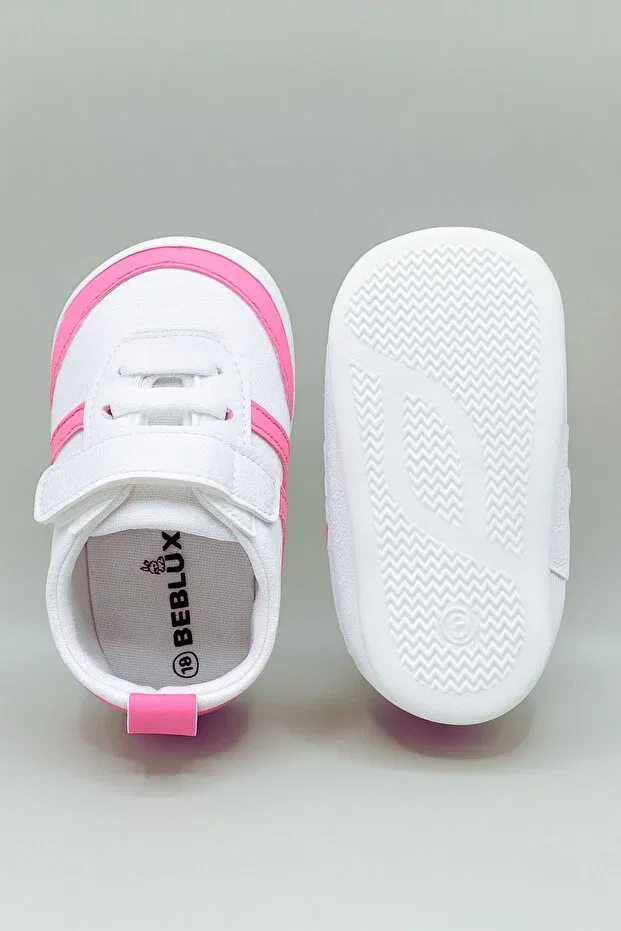 Детские кроссовки для девочек на липучке Bebluxbaby, Neon Pink — фото 4