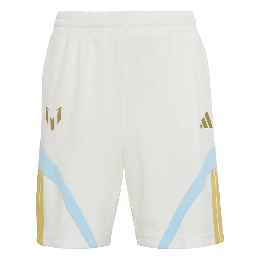 Детские спортивные шорты с регулируемым поясом Messi Hot Sho Y adidas, Белый