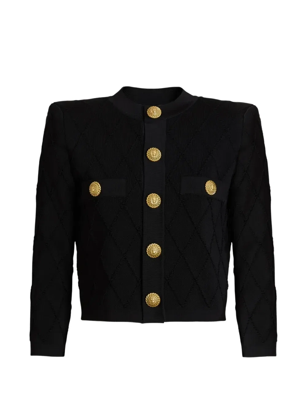 Укороченный кардиган Balmain, черный