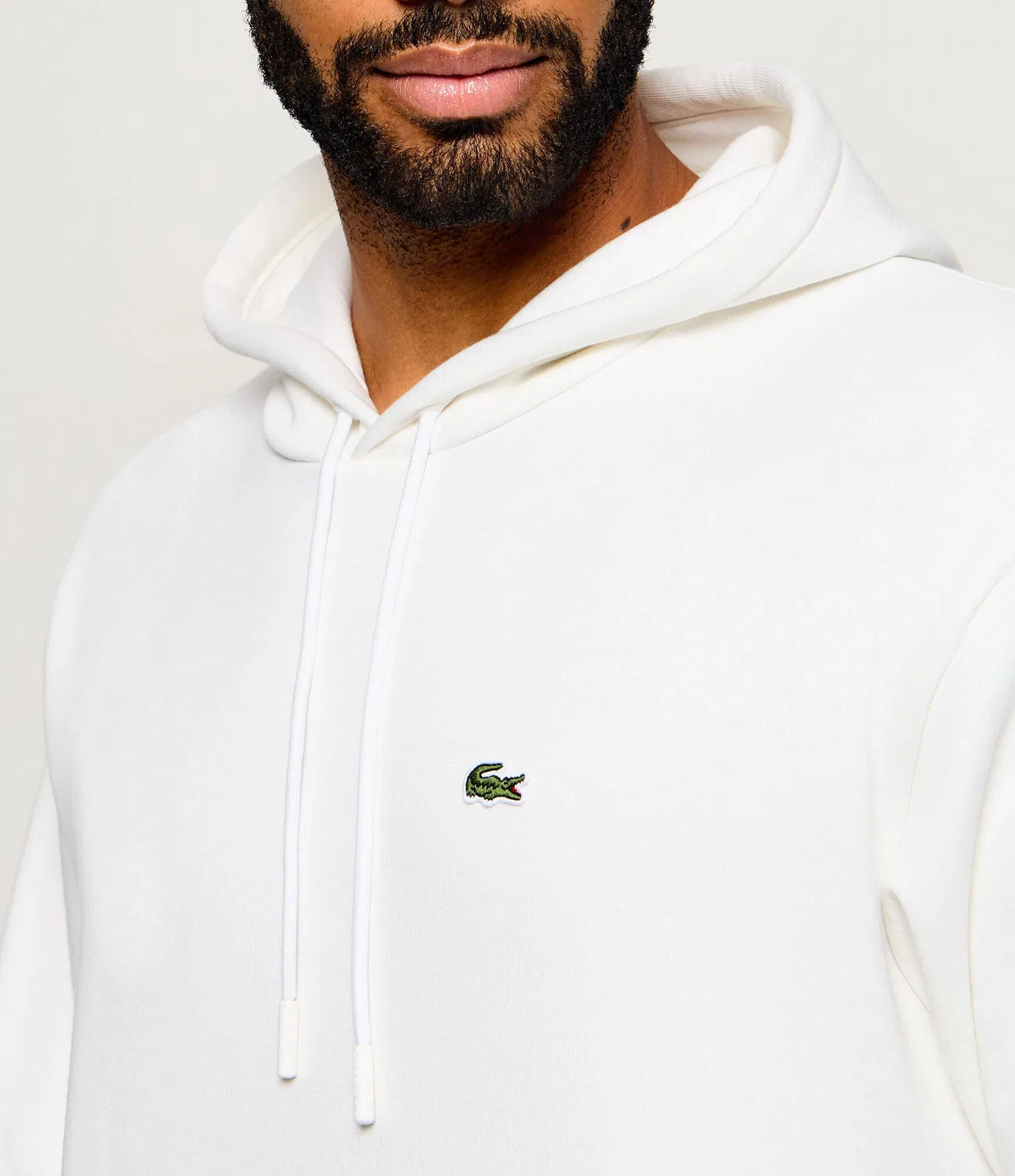 Худи свободного кроя Lacoste, Bianco — фото 4