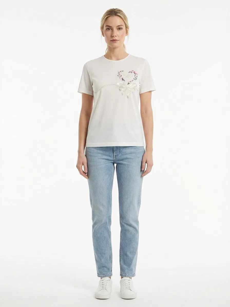Женская футболка из шелка Dolce & Gabbana, White