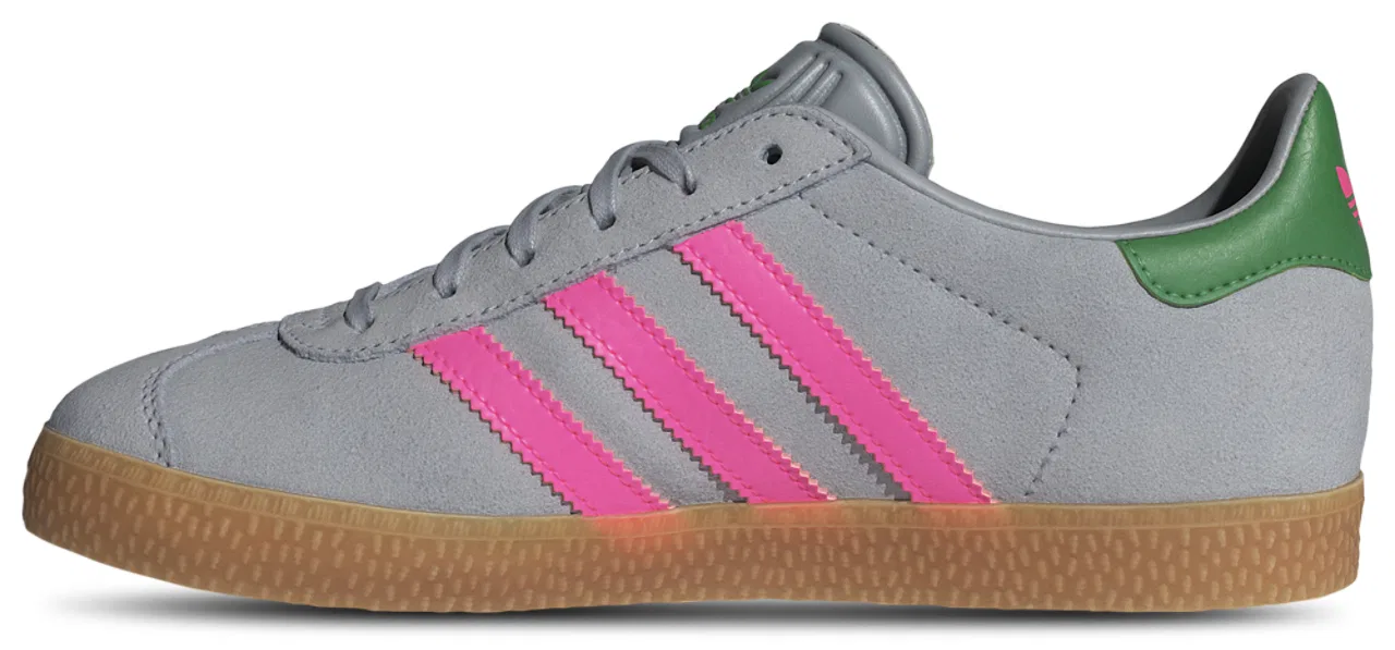 Мужские кроссовки Gazelle Adidas, цвет Halo Silver/Green/Lucid Pink — фото 2