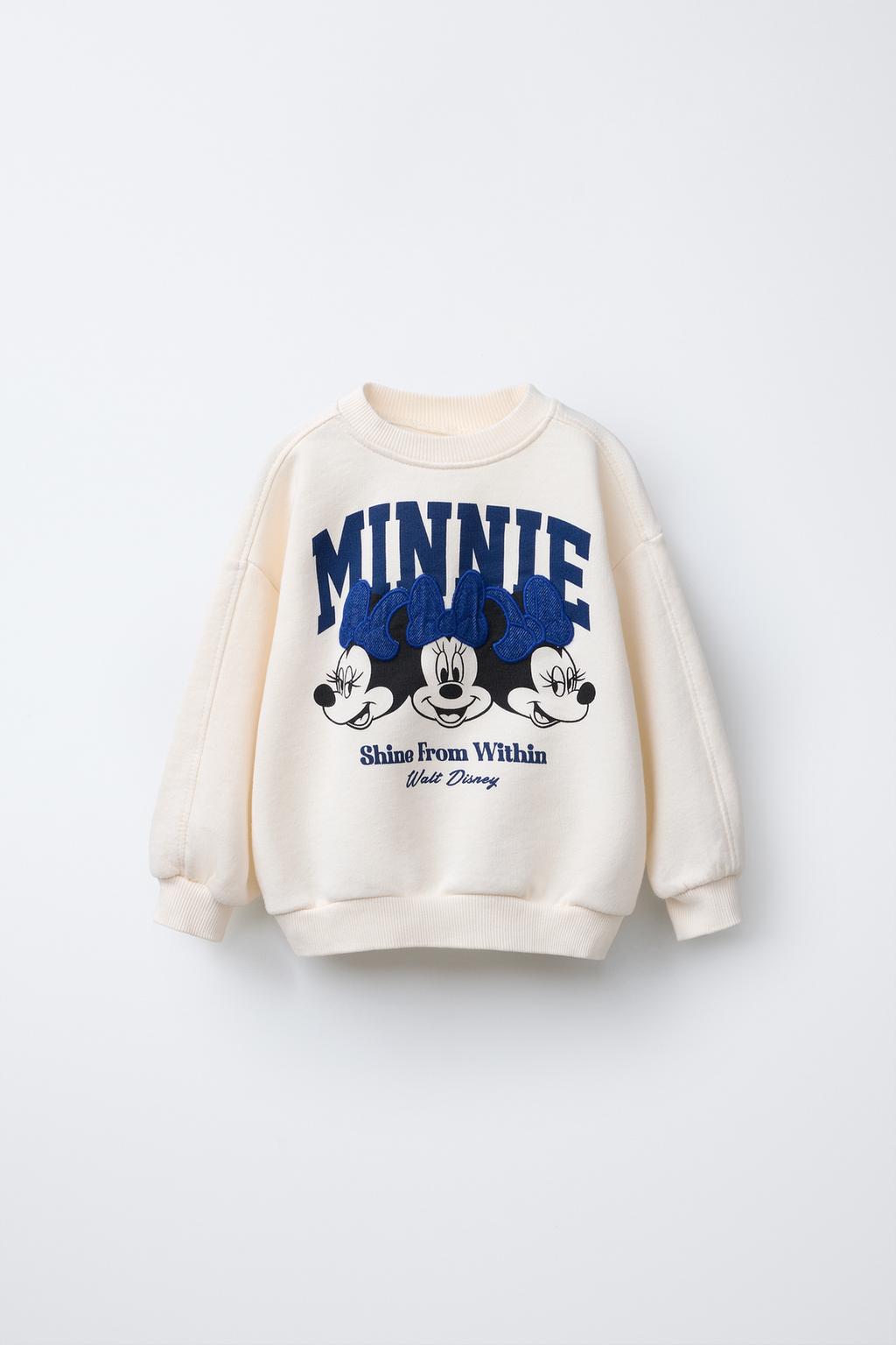 

Толстовка с нашивкой " минни маус " disney ZARA, экрю