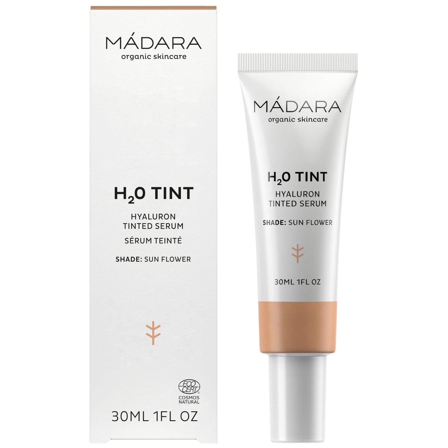 Сыворотка Mádara — Дневной h2o tint getöntes hyaluron-serum Madara, 3 sun flower, объем, 30 мл — фото 2