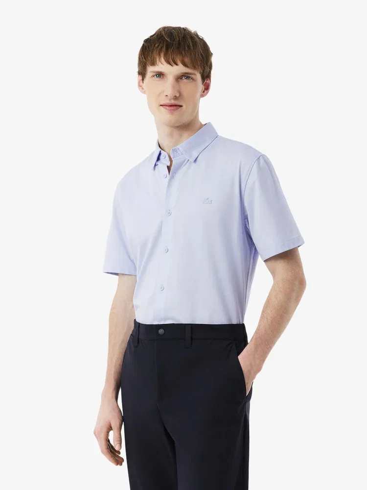 Рубашка с коротким рукавом Slim Fit Easy Care LACOSTE, Lavender