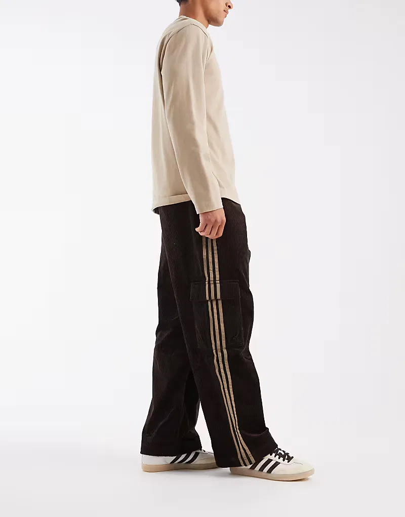 Брюки карго Adicolor Adidas Originals, светло-кофейный — фото 3