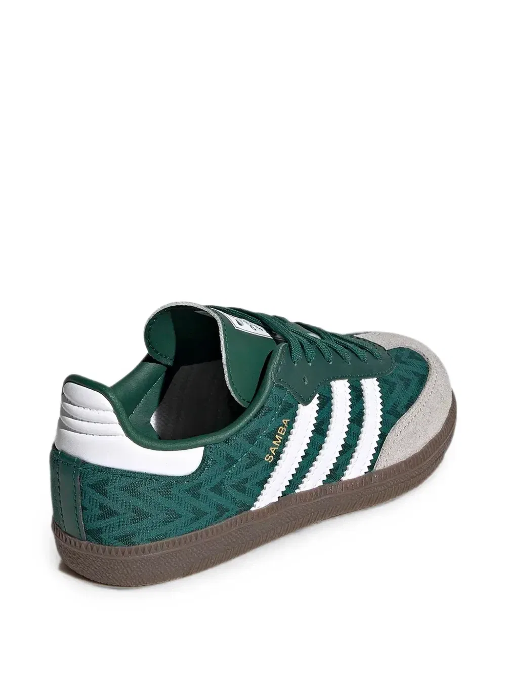 Кроссовки Samba с геометрическим узором Adidas Kids, зеленый — фото 2