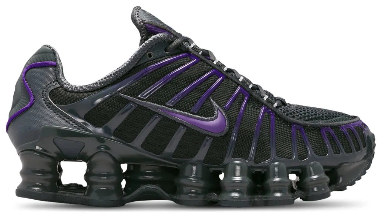 Кроссовки для девочек Shox TL Nike, цвет Smoke Grey/Court Purple