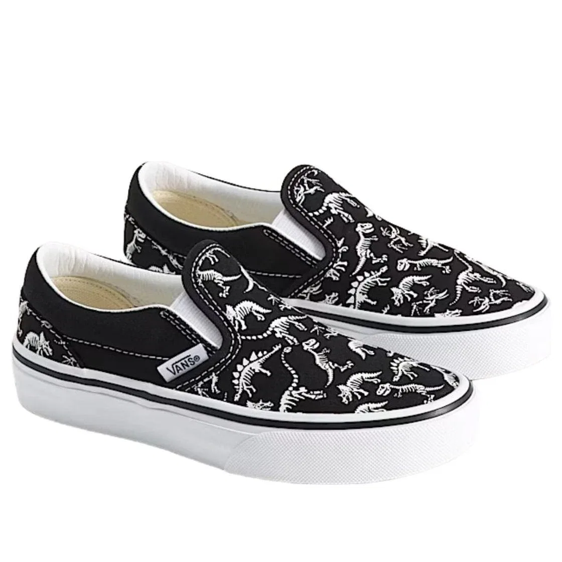 Детские кеды с принтом Glow-in-the-Dark Black Vans, черный — фото 2