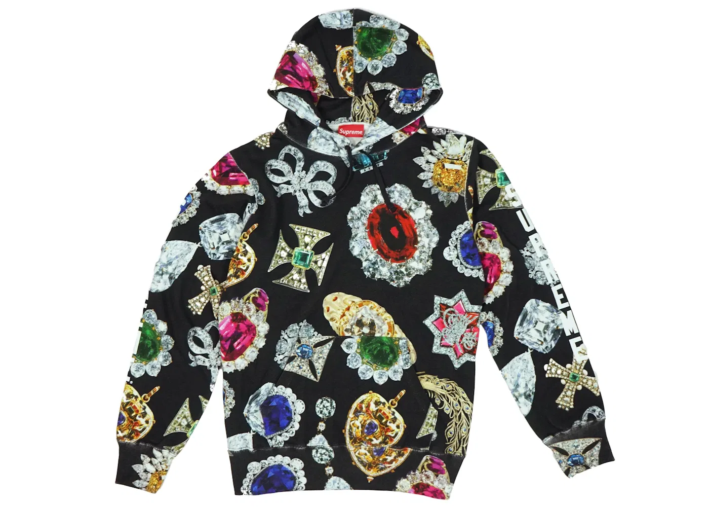 Мужской худи с принтом Jewels Supreme, Черный