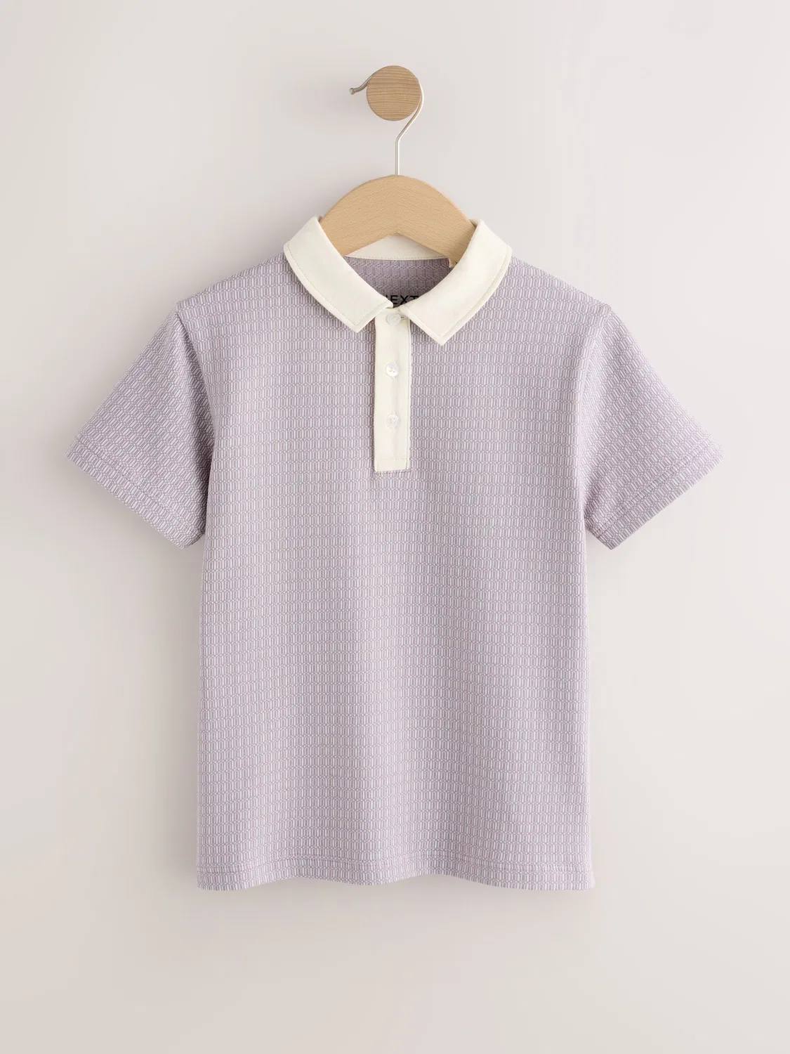 Поло с коротким рукавом, жаккард Next, Mauve Purple