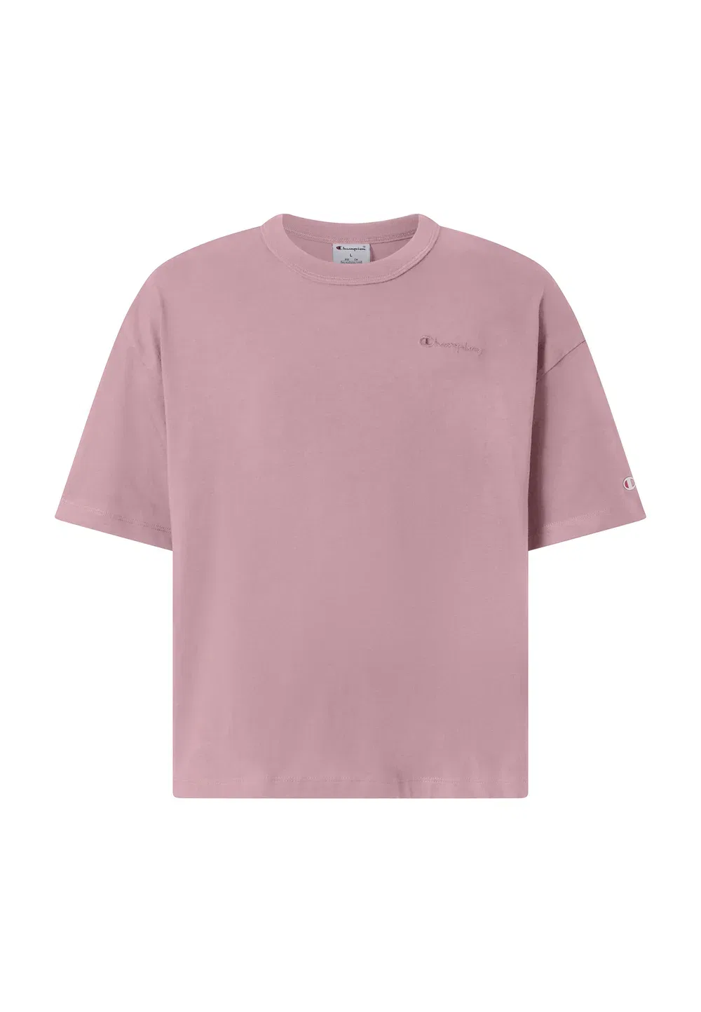 Спортивная футболка свободного кроя в классическом стиле Champion, Pink — фото 4