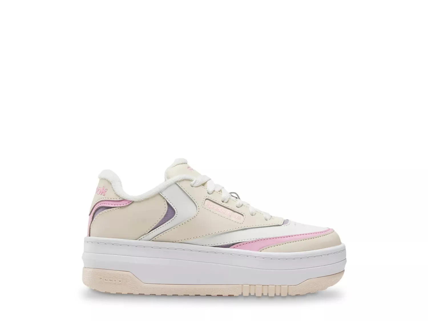 

Кроссовки Reebok Club C Extra — детские, белые/розовые