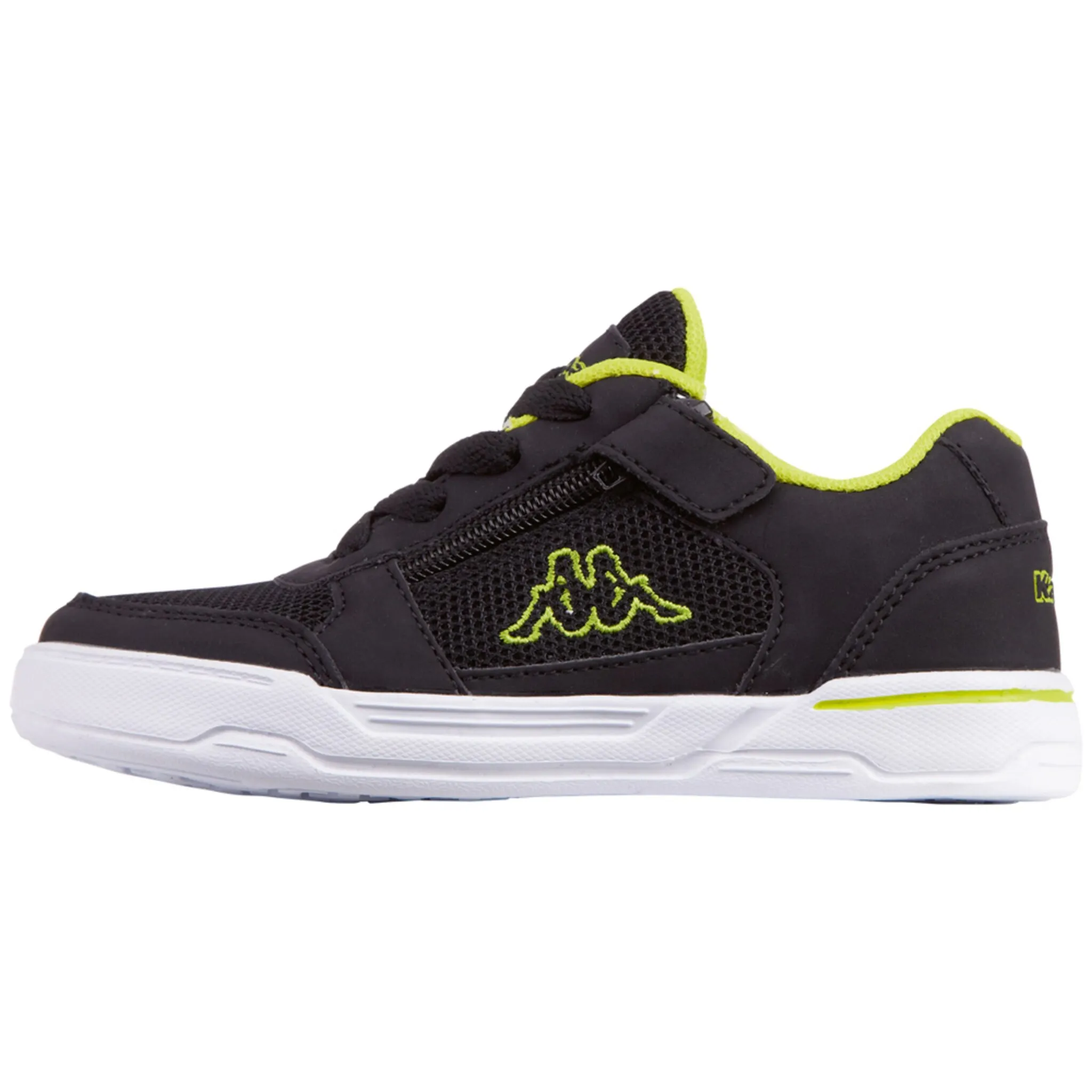 

Кроссовки Kappa, - на практичной молнии, цвет black-lime