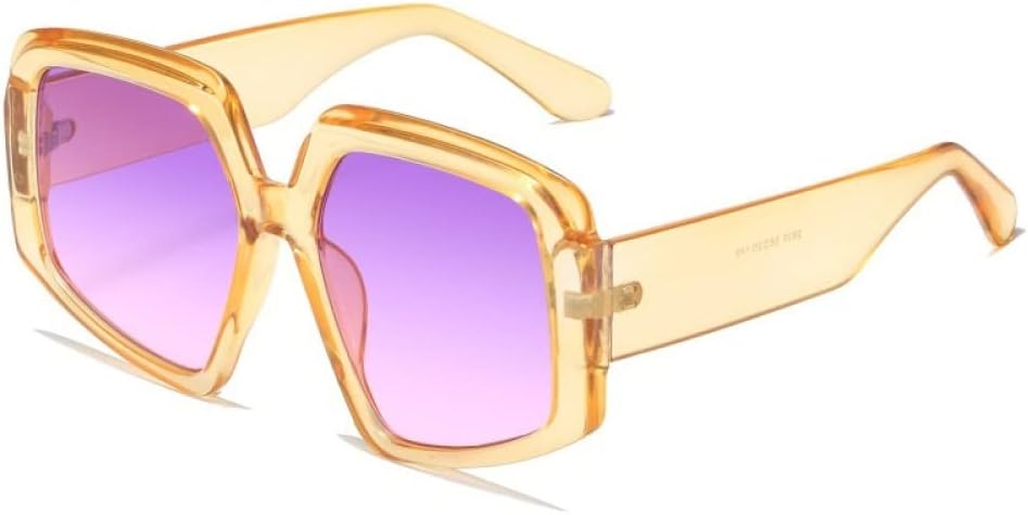 

Солнцезащитные очки необычной формы «кошачий глаз» конфетных цветов для женщин, градиентные оранжево-голубые солнцезащитные очки больших размеров для женщин generic, Tea Purple