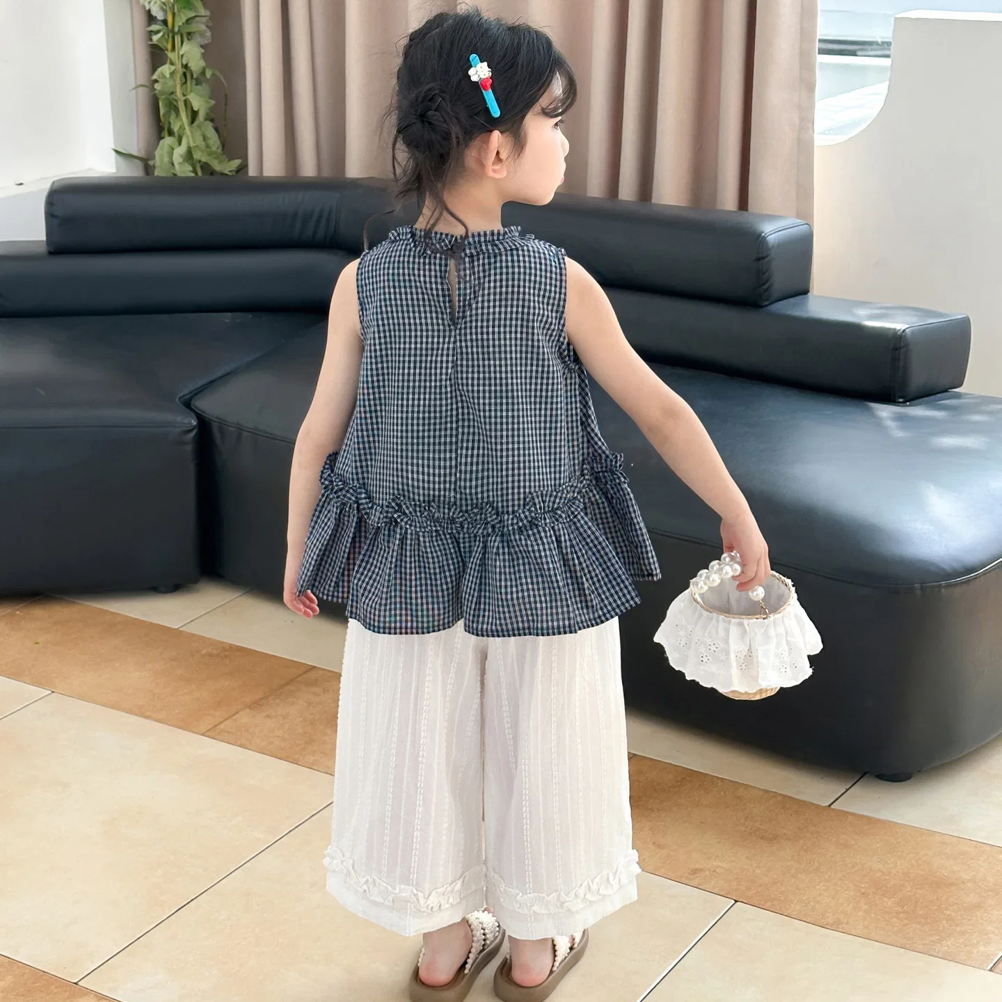 Детский спортивный костюм Disney Pre School Casual Sportswear Черно-белая клетка — фото 3