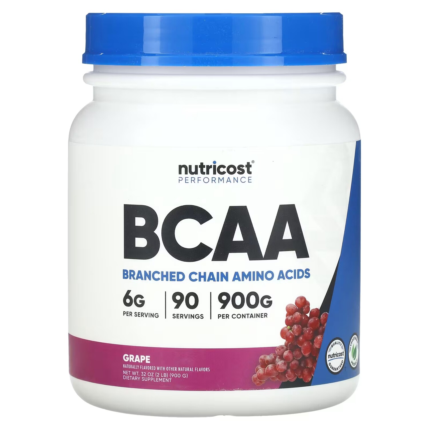 

Добавка Nutricost Performance BCAA со вкусом винограда, 900 г