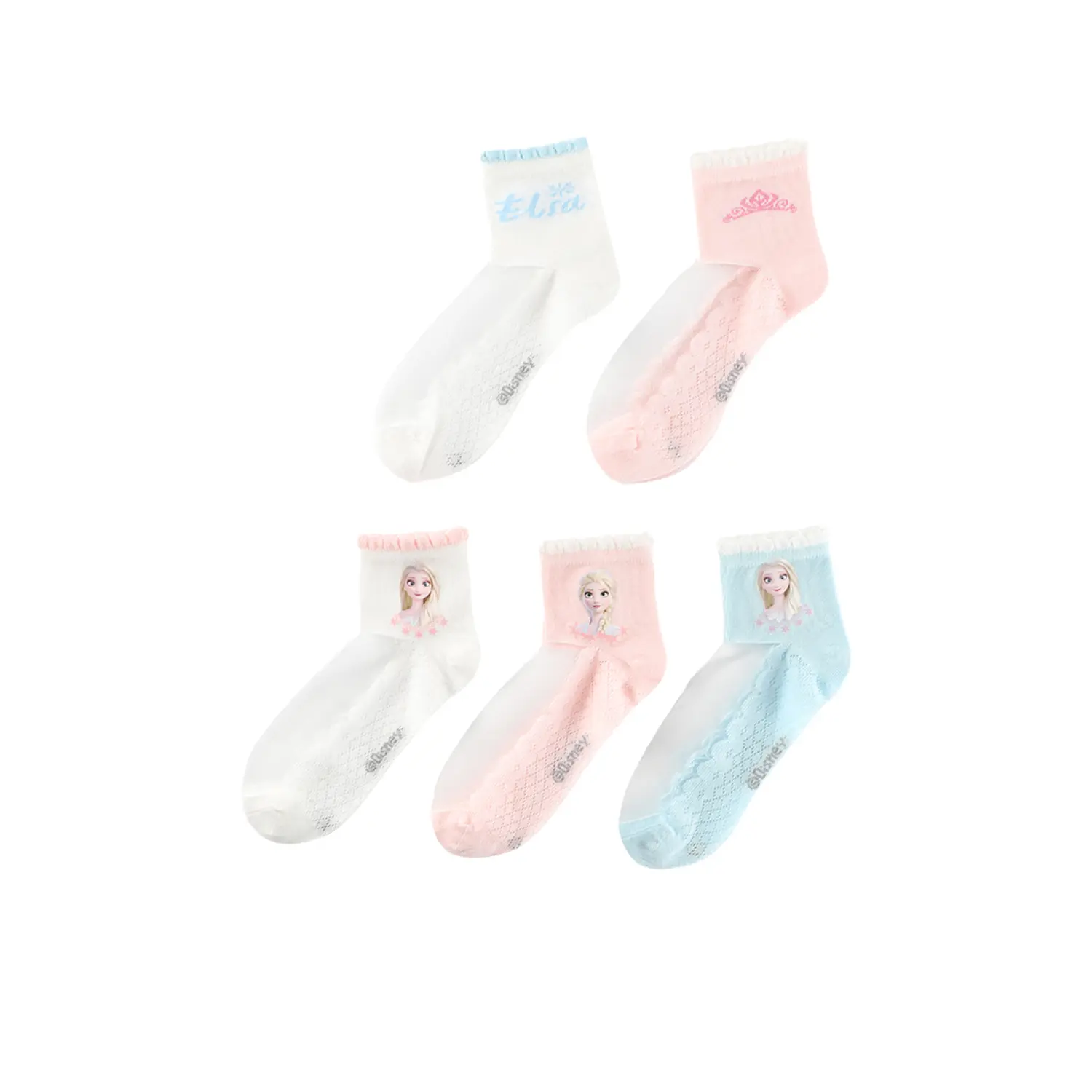 

Набор носков Frozen Series, 5 пар, разноцветные, для детей 3-7 лет Disney, мультиколор