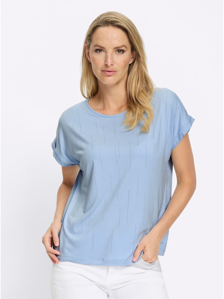 

Рубашка с короткими рукавами цвета ледяной синевы Heine