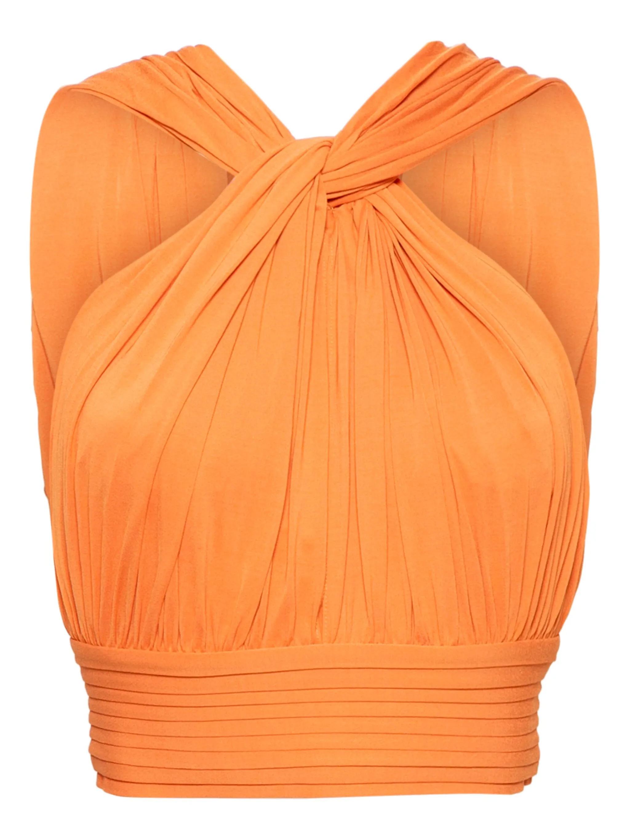 

Укороченный топ с вырезами Herve L. Leroux, оранжевый