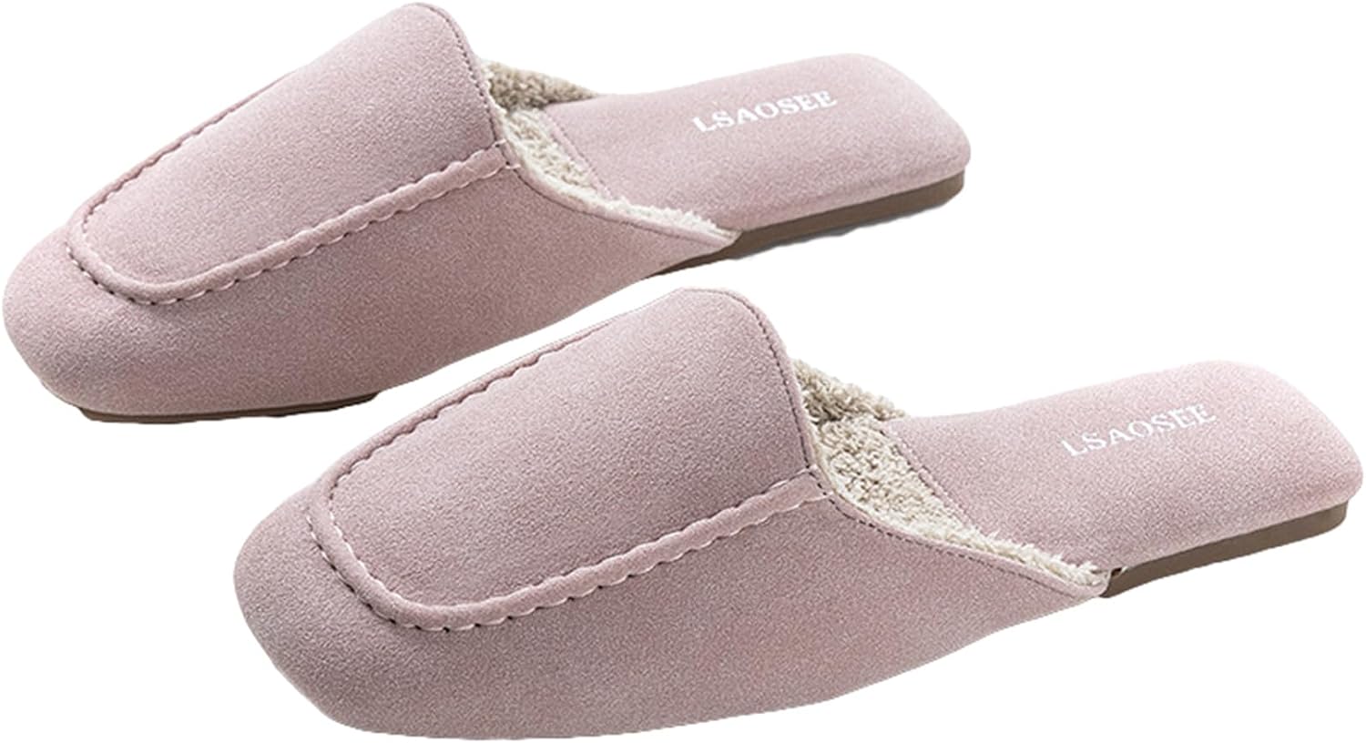 

Теплые мюли Yafirgeer для женщин и мужчин, высокозакрытые водонепроницаемые тапочки, элегантная домашняя обувь для дома и улицы, розовый