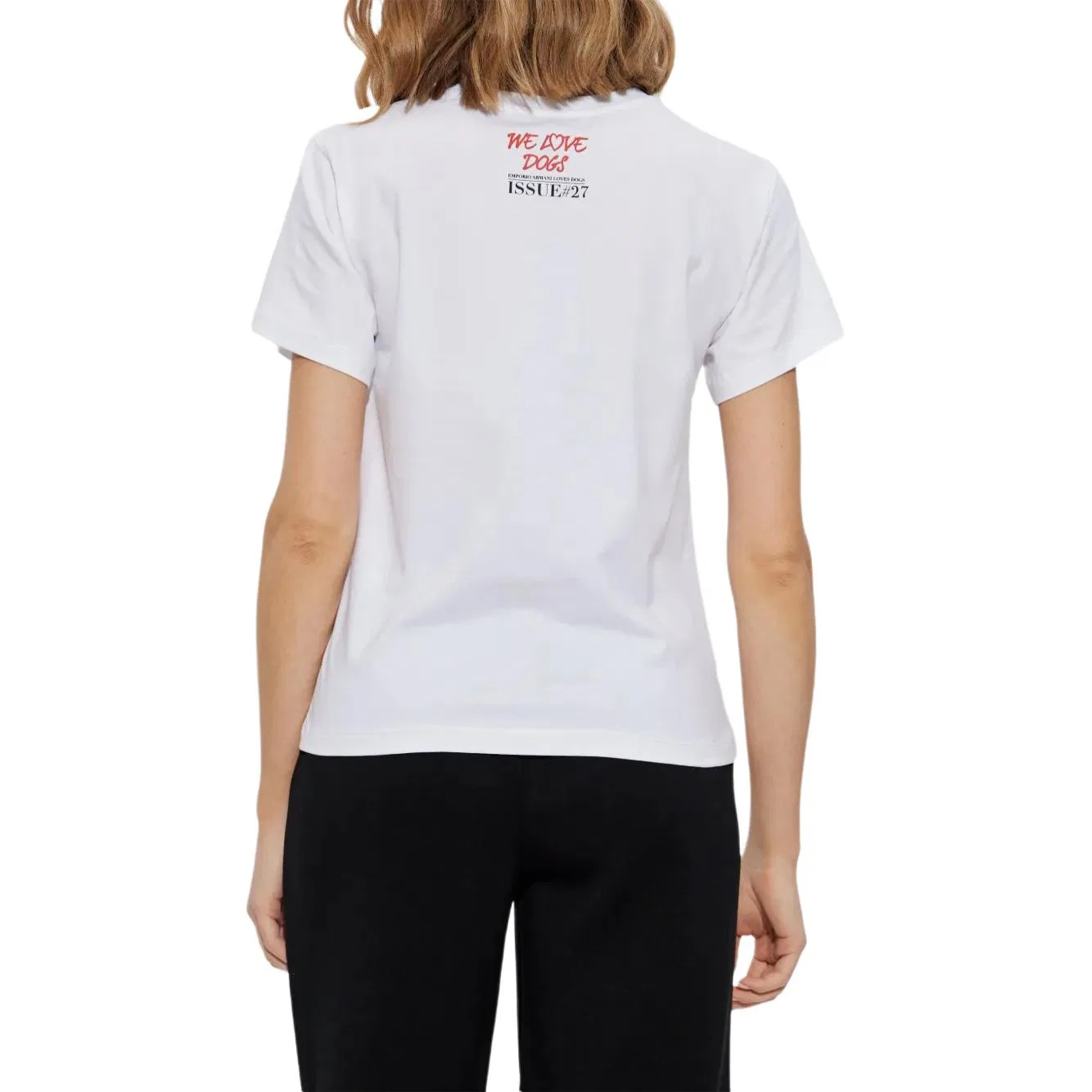 Футболка We Love Dogs Crewneck EMPORIO ARMANI, White — фото 4