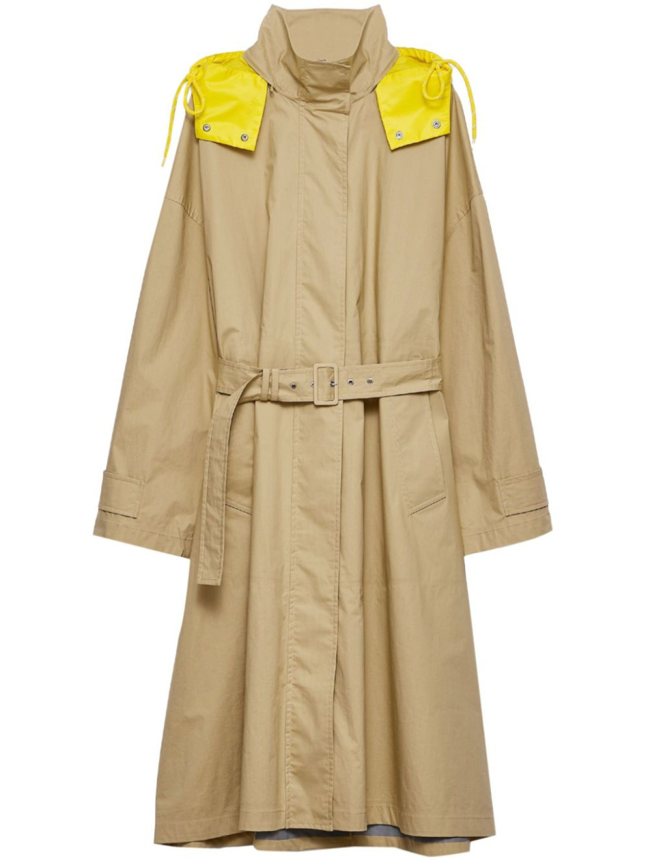 

Prada поплиновый плащ, нейтральный цвет