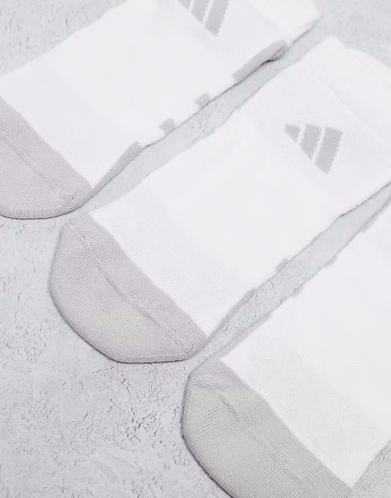 Носки для тренировок Adidas Running Essentials белого и серого цветов, 3 упаковки Adidas Performance — фото 3