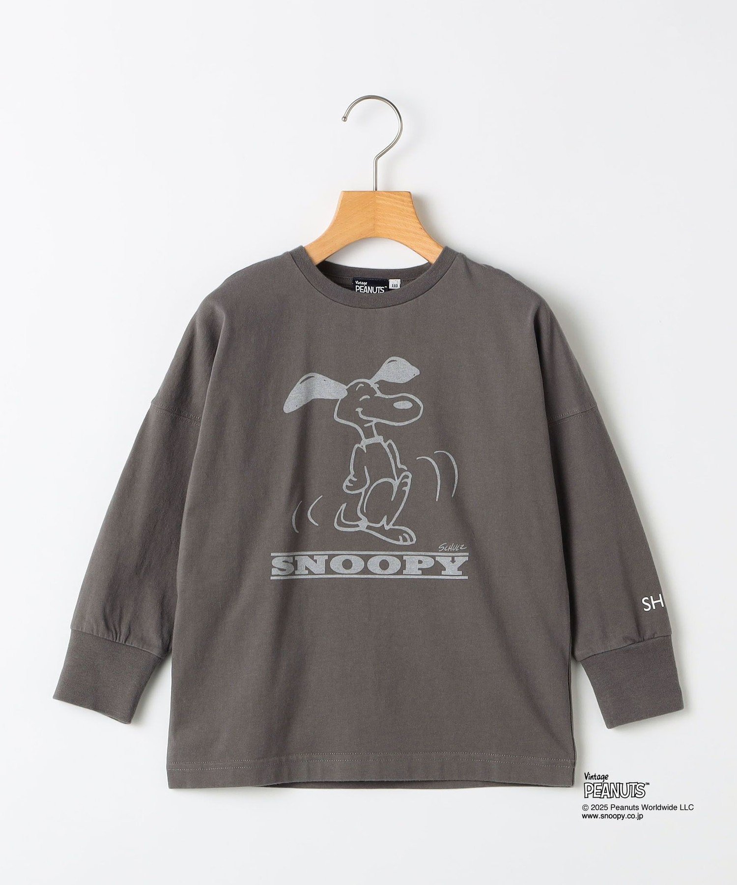 Детская футболка с длинным рукавом SNOOPY (100-130 см) SHIPS KIDS, Dark Gray
