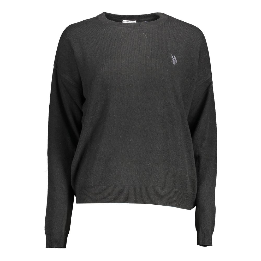 

Черный шерстяной женский свитер U.S. Polo Assn.