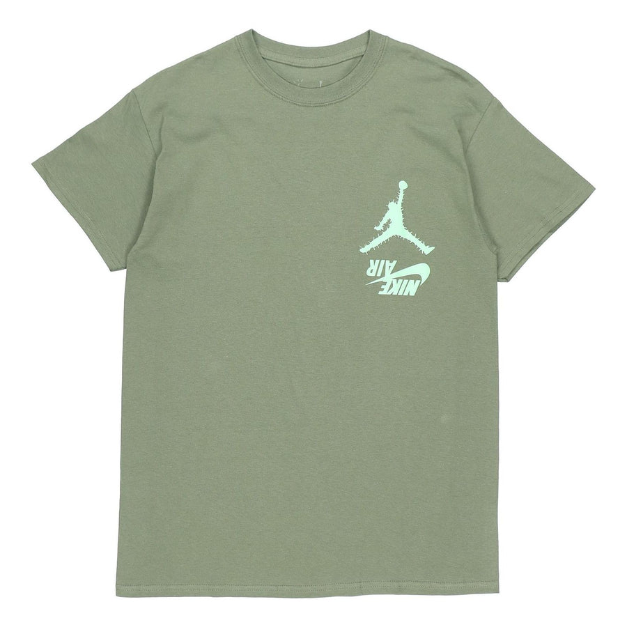 

Футболка Travis Scott Cactus Jack x Jordan Crossover Pattern Short Sleeve 'Green', зеленый