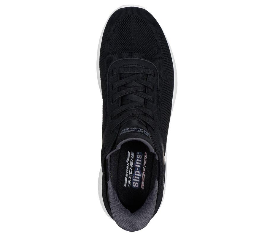 SKECHERS Мужские кеды BOBS SQUAD CHAOS SOLID STEP, черные — фото 2