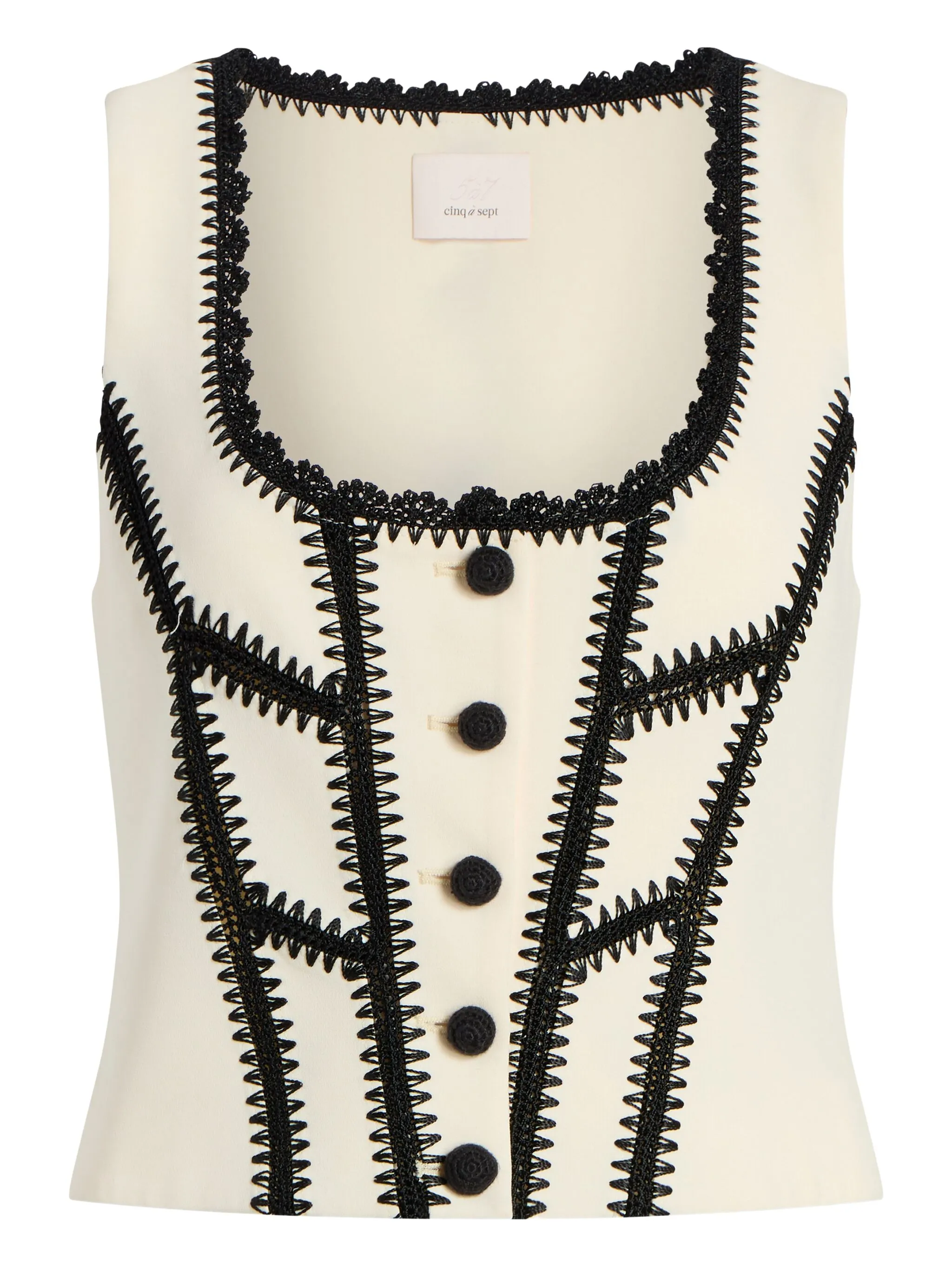 

Топ Sinclaire в технике кроше Cinq A Sept, белый