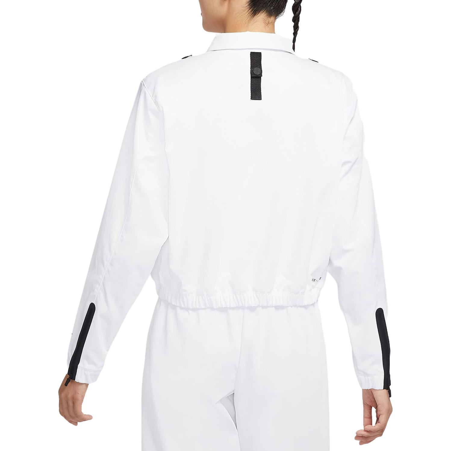 Куртка (WMNS) AS W Nike Sportswear DF TP WVN JKT Jacket White — фото 3