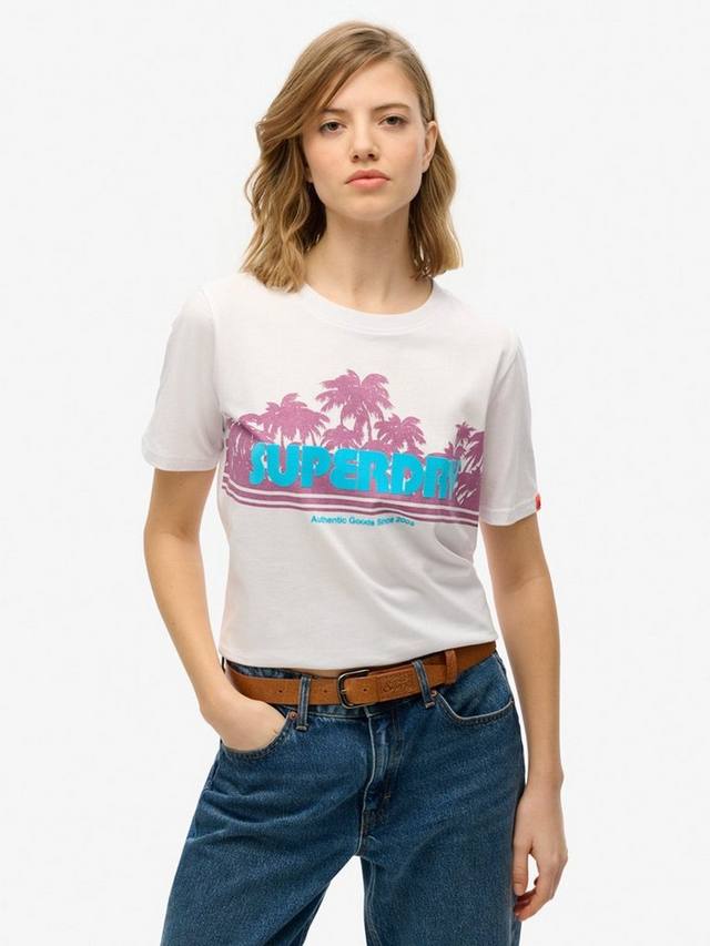 

Футболка Outdoor Stripe из чистого органического хлопка Superdry, Optic White