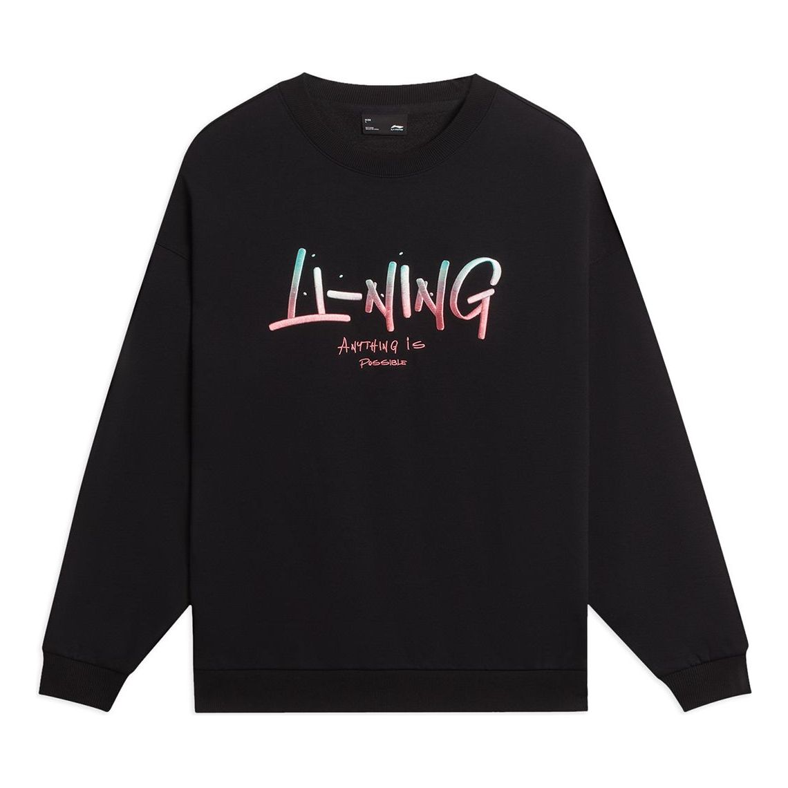 

Спортивная толстовка Li-Ning Anything Is Possible Graphic Sweatshirt 'Black' AWDSF75-9, черный