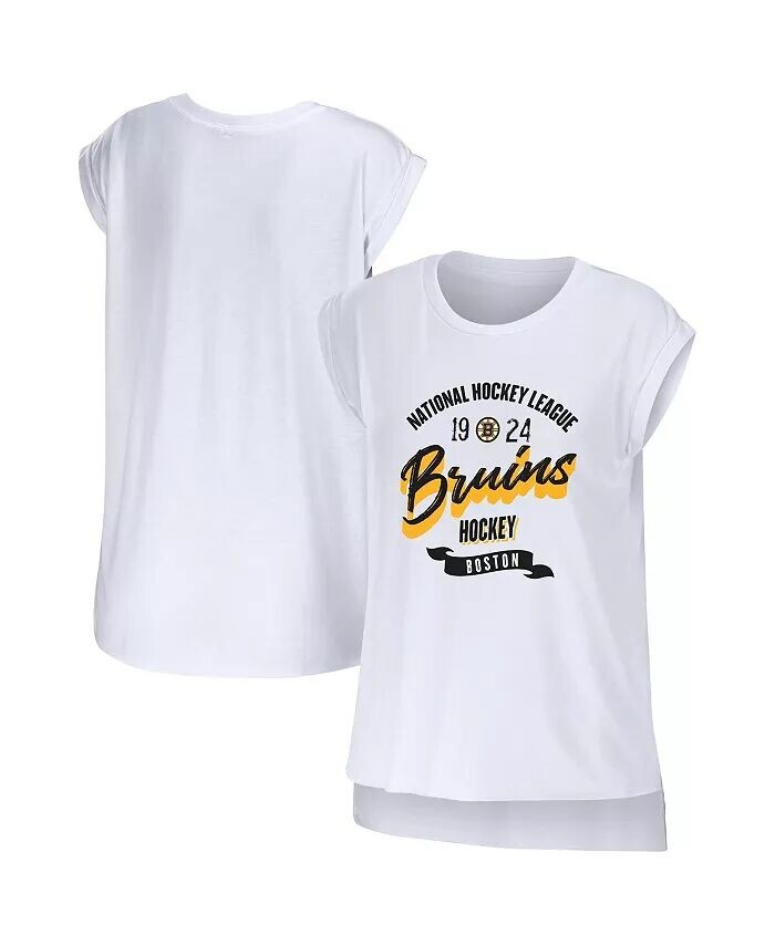 

Женская белая майка Boston Bruins Domestic Wear By Erin Andrews, белый