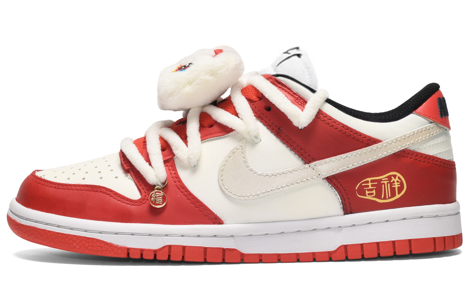 

Кроссовки Nike Dunk Skateboard Shoes Unisex Low-Top White Red