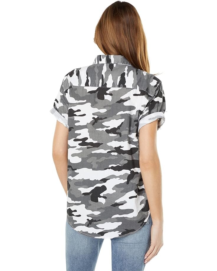 

Рубашка Dylan by True Grit Double Weave Cotton Camo Short Sleeve Button-Up Shirt, цвет Seashell