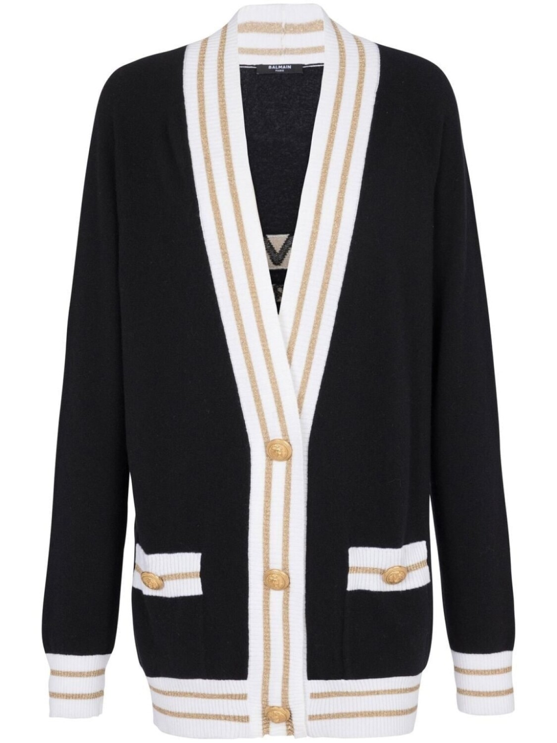 

Balmain button-detail cardigan, черный